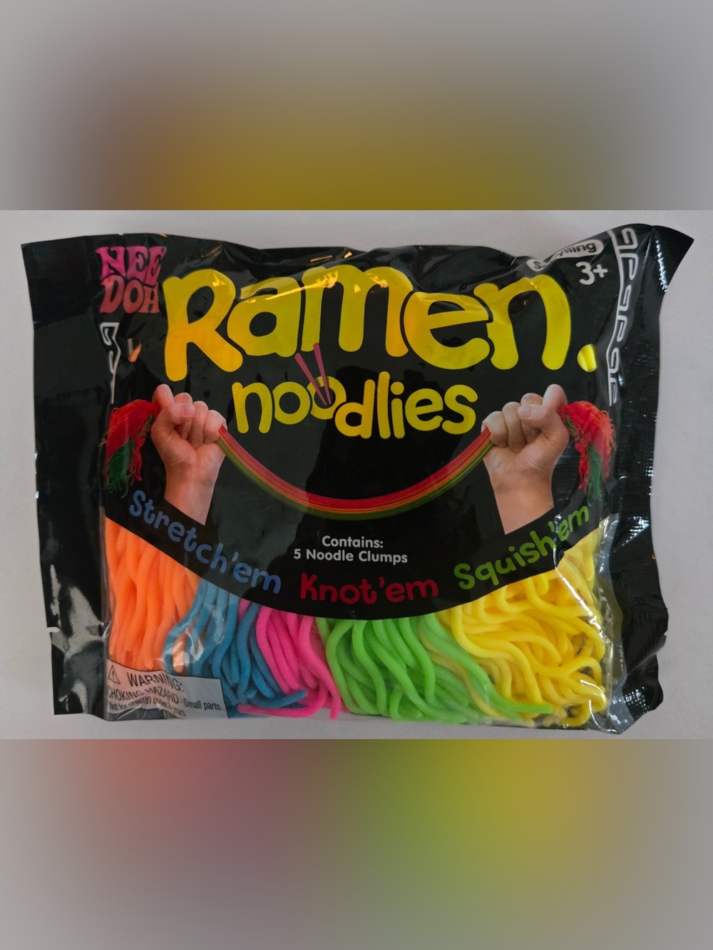 Needoh Ramen Noodlies Stretchy Rainbow Toy Pack